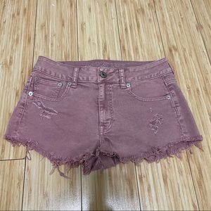 AEO Distressed Jean Shorts